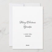 ペットパーソナライズされたフォトドッググランドパメリークリスマス シーズンカード (裏面)