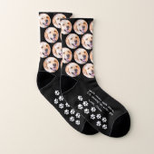 ペットパーソナライズされたフォトドッグソックスの足跡 ソックス (ペア)