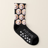 ペットパーソナライズされたフォトドッグソックスの足跡 ソックス (左内側)