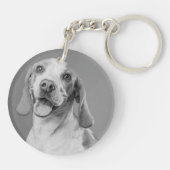 ペットパーソナライズされたフォトドッグ愛人記念キーリング キーホルダー (裏面)