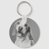 ペットパーソナライズされたフォトドッグ愛人記念キーリング キーホルダー (裏面)