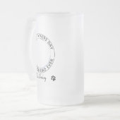 ペットパーソナライズされたフォトハッピー父の日犬パパ フロストグラスビールジョッキ (正面左)