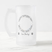 ペットパーソナライズされたフォトハッピー父の日犬パパ フロストグラスビールジョッキ (左)