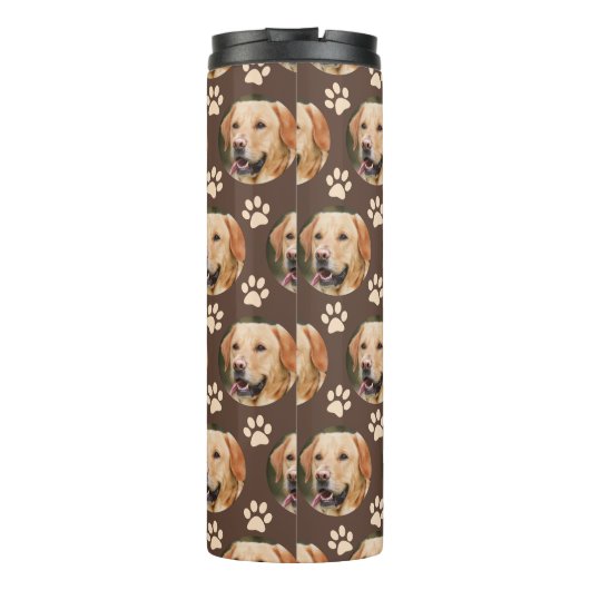ペットパーソナライズされたフォトパターンの犬の名前 タンブラー (裏面)