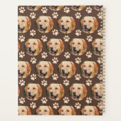 ペットパーソナライズされたフォトパターンの犬の名前 プランナー手帳 (裏面)