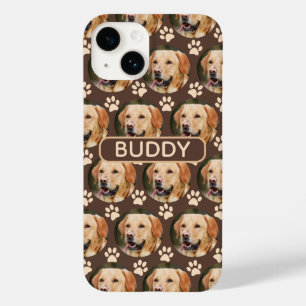 ペットパーソナライズされたフォトパターンの犬の名前 Case-Mate iPhone 14ケース