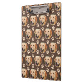 ペットパーソナライズされたフォトパターン犬の名前スパイラル クリップボード (左)