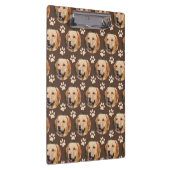 ペットパーソナライズされたフォトパターン犬の名前スパイラル クリップボード (右)