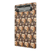 ペットパーソナライズされたフォトパターン犬の名前スパイラル ミニクリップボード (アングル2)