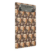 ペットパーソナライズされたフォトパターン犬の名前スパイラル ミニクリップボード (アングル)