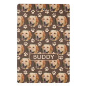 ペットパーソナライズされたフォトパターン犬の名前スパイラル ミニクリップボード (裏面)