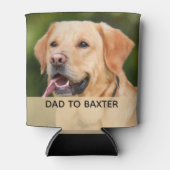 ペットパーソナライズされたフォトファーザーの日 缶クーラー (正面)