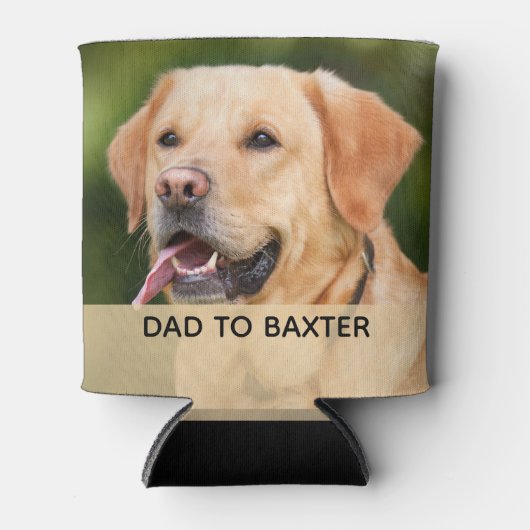 ペットパーソナライズされたフォトファーザーの日 缶クーラー (正面)