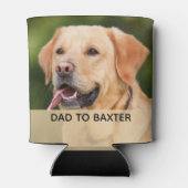 ペットパーソナライズされたフォトファーザーの日 缶クーラー (裏面)