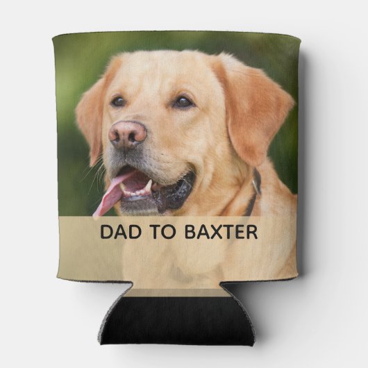 ペットパーソナライズされたフォトファーザーの日 缶クーラー (裏面)