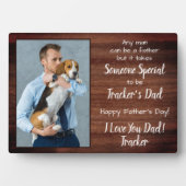 ペットパーソナライズされたフォトファーザーズデイドッグパパ フォトプラーク (正面)