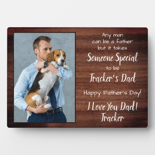 ペットパーソナライズされたフォトファーザーズデイドッグパパ フォトプラーク (正面)