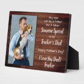 ペットパーソナライズされたフォトファーザーズデイドッグパパ フォトプラーク (側面)