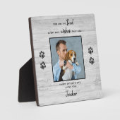 ペットパーソナライズされたフォトファーザーズデイドッグパパ フォトプラーク (正面)