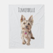 ペットパーソナライズされたフォトフリースブランケット フリースブランケット (正面)