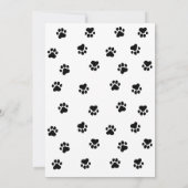 ペットパーソナライズされたフォトポープリントとハートデコール 招待状 (裏面)