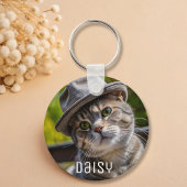 ペットパーソナライズされたフォト猫好きキープサケ名 キーホルダー