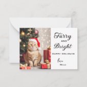 ペットパーソナライズされたホリデーカード、ペットのクリスマスカード ノートカード (正面)