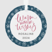 ペットパーソナライズされたホリデー写真 オーナメント (裏面)