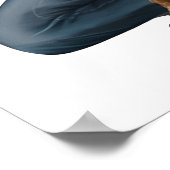 ペットパーソナライズされたポートレート、カップル&犬とカップル ポスター (角)