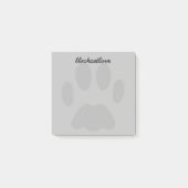 ペットパーソナライズされたポープリントグレー投稿itメモ ポストイット (正面)