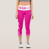 ペットパーソナライズされたママス猫の高い腰のキャプリス カプリレギンス (正面)