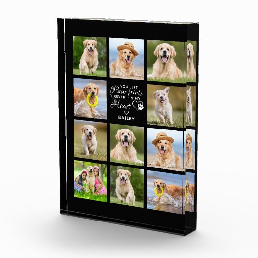 ペットパーソナライズされたメモリアルギフトペット損失記念 フォトブロック (右)