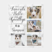 ペットパーソナライズされたメモリアルコラージュ フリースブランケット (正面)