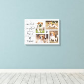 ペットパーソナライズされたメモリアルドッグ写真コラージュ キャンバスプリント (インサイチュ (ウッドフロア))