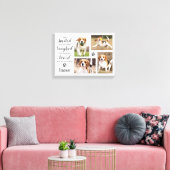 ペットパーソナライズされたメモリアルドッグ写真コラージュ キャンバスプリント (インサイチュ (リビング))