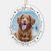 ペットパーソナライズされたメモリアルドッグ写真 セラミックオーナメント (左)