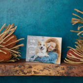 ペットパーソナライズされたメモリアルドッグ写真Pl フォトプラーク (側面)