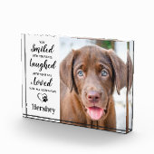 ペットパーソナライズされたメモリアルドッグ記念写真B フォトブロック (右)