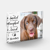 ペットパーソナライズされたメモリアルドッグ記念写真B フォトブロック (左)