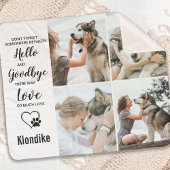 ペットパーソナライズされたメモリアルドッグ4写真コラージュ シェルパブランケット