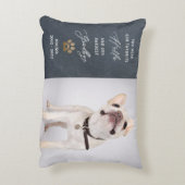 ペットパーソナライズされたメモリアルペットロス写真コラージュ アクセントクッション (裏面(縦))