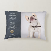 ペットパーソナライズされたメモリアルペットロス写真コラージュ アクセントクッション (裏面)