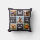 ペットパーソナライズされたメモリアルペットロス写真コラージュ クッション (正面)