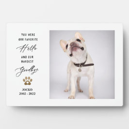 ペットパーソナライズされたメモリアルペットロス写真コラージュ フォトプラーク