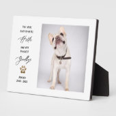 ペットパーソナライズされたメモリアルペットロス写真コラージュ フォトプラーク (側面)