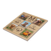 ペットパーソナライズされたメモリアルペットロス5フォトコラージュ タイル (側面)