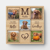ペットパーソナライズされたメモリアルペットロス5写真 フォトプラーク (正面)