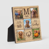 ペットパーソナライズされたメモリアルペットロス5写真 フォトプラーク (正面)