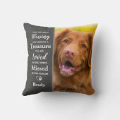ペットパーソナライズされたメモリアルメモリアル2犬写真 クッション (裏面)