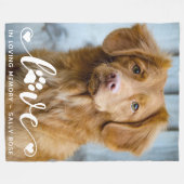 ペットパーソナライズされたメモリアルラブポープリント写真 フリースブランケット (正面(横))